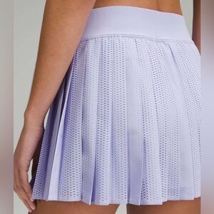 lululemon Pleated Open-Knit High-Rise Tennis Skirt Light Purple Lilac Smoke 12